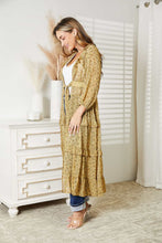 Load image into Gallery viewer, HEYSON Full Size Tie Front Ruffled Duster Cardigan
