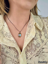Load image into Gallery viewer, Melania Clara Rainbow Gunmetal Necklace
