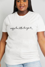 Load image into Gallery viewer, Simply Love Full Size ENJOY THE LITTLE THINGS Graphic Cotton Tee
