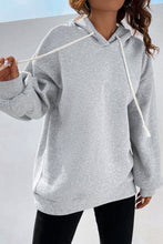 Load image into Gallery viewer, Side Zipper Dropped Shoulder Hoodie
