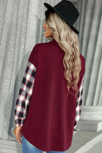 Load image into Gallery viewer, Plaid Dropped Shoulder Shirt with Breast Pocket
