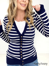Load image into Gallery viewer, Zenana Striped Snap Button Cardigan
