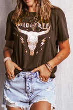 Load image into Gallery viewer, WILD FREE Animal Graphic Round Neck Tee
