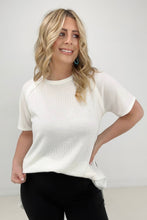 Load image into Gallery viewer, Zenana Melage Baby Waffle Short Sleeve Top

