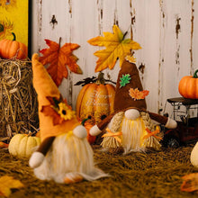Load image into Gallery viewer, Thanksgiving Harvest Floral Luminous Gnome Ornament
