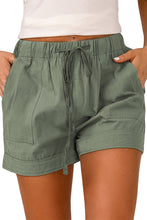 Load image into Gallery viewer, Green Strive Pocketed Tencel Shorts
