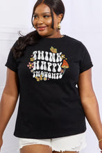 Load image into Gallery viewer, Simply Love Full Size THINK HAPPY THOUGHTS Graphic Cotton Tee
