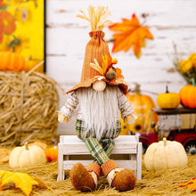 Load image into Gallery viewer, Thanksgiving Harvest Season Maple Leaf Sombrero Gnome Ornament
