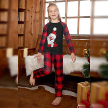Load image into Gallery viewer, Santa Graphic Top and Plaid Pants Set
