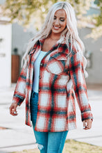 Load image into Gallery viewer, Double Take Plaid Button Up Shirt Jacket with Pockets
