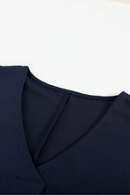 Load image into Gallery viewer, V Neck 3/4 Sleeve High Low Hem Shirt

