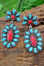 Load image into Gallery viewer, Turquoise Oval Drop Earrings
