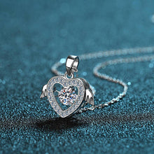 Load image into Gallery viewer, Wing Heart-Shaped Moissanite Pendant Necklace
