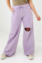 Load image into Gallery viewer, Zenana French Terry Laser Cut Pants With Pockets
