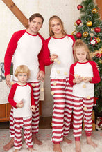 Load image into Gallery viewer, Raglan Sleeve Top and Striped Pants Set
