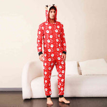 Load image into Gallery viewer, Santa Print Hooded Jumpsuit
