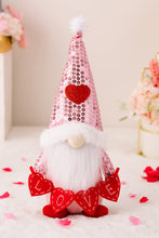 Load image into Gallery viewer, Valentine's Day Sequined Heart Pointed Hat Faceless Gnome
