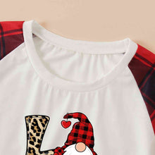 Load image into Gallery viewer, LOVE Graphic Top and Plaid Pants Set
