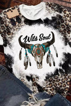 Load image into Gallery viewer, Skull Leopard Bleached Print Graphic Tee
