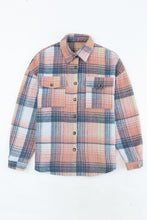 Load image into Gallery viewer, Double Take Plaid Dropped Shoulder Shacket
