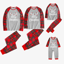 Load image into Gallery viewer, Women MERRY CHRISTMAS Graphic Top and Plaid Pants Set
