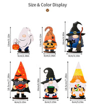 Load image into Gallery viewer, Halloween Decoration Wooden Gnome Ornaments
