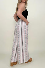 Load image into Gallery viewer, Geo Stripe Smocked Waist Wide Leg Pants

