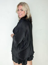 Load image into Gallery viewer, Pleated Button Down Top And Shorts Set
