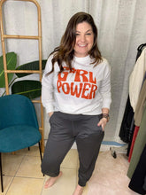 Load image into Gallery viewer, GIRL POWER Graphic Round Neck Sweatshirt
