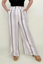 Load image into Gallery viewer, Geo Stripe Smocked Waist Wide Leg Pants
