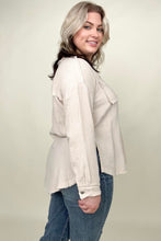 Load image into Gallery viewer, Zenana Gauze Split Neck Button Front Top
