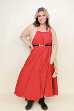 Load image into Gallery viewer, Davi &amp; Dani Ruffle Detail Midi Sundress (Without Belt)
