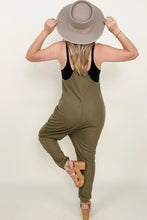 Load image into Gallery viewer, Waffle Knit V-Neck Tank Jumpsuit With Pockets
