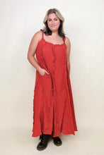 Load image into Gallery viewer, Davi &amp; Dani Ruffle Detail Midi Sundress (Without Belt)
