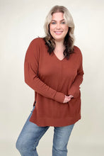 Load image into Gallery viewer, Zenana Hi-Low Hem V Neck Knit Top
