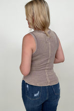 Load image into Gallery viewer, Zenana Ribbed Tank Top with Exposed Seam
