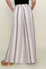 Load image into Gallery viewer, Geo Stripe Smocked Waist Wide Leg Pants
