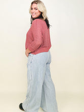 Load image into Gallery viewer, Petal Dew Round Neck Light Knit Sweater
