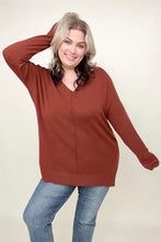 Load image into Gallery viewer, Zenana Hi-Low Hem V Neck Knit Top
