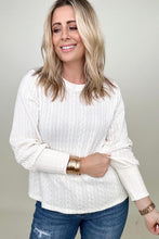 Load image into Gallery viewer, Hayden Long Sleeve Cable Knit Top
