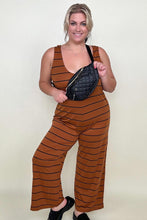 Load image into Gallery viewer, Round Neck Striped Sleeveless Wide Leg Jumpsuit
