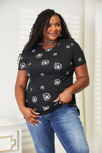 Load image into Gallery viewer, Double Take Dandelion Print Round Neck T-Shirt
