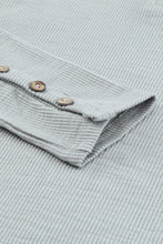 Load image into Gallery viewer, Crewneck Buttons Ribbed Knit Long Sleeve Top
