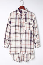 Load image into Gallery viewer, Plaid High-Low Shacket with Slit
