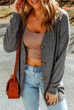 Load image into Gallery viewer, Long Sleeve Dropped Shoulder Cardigan with Pocket
