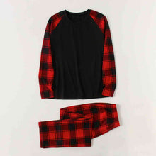 Load image into Gallery viewer, Raglan Sleeve Top and Plaid Pants Set
