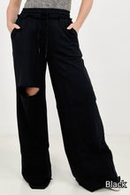 Load image into Gallery viewer, Zenana French Terry Laser Cut Pants With Pockets
