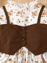 Load image into Gallery viewer, Floral Print Frill Trim Flounce Sleeve Dress
