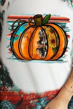 Load image into Gallery viewer, Pumpkin Graphic Round Neck Short Sleeve Tee
