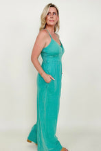 Load image into Gallery viewer, White Birch Cami Jumpsuit with Side Pockets
